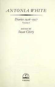 Cover of: Antonia White: Diaries 1926-1957