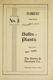 Cover of: Florists' wholesale price list of bulbs and plants: for fall 1899