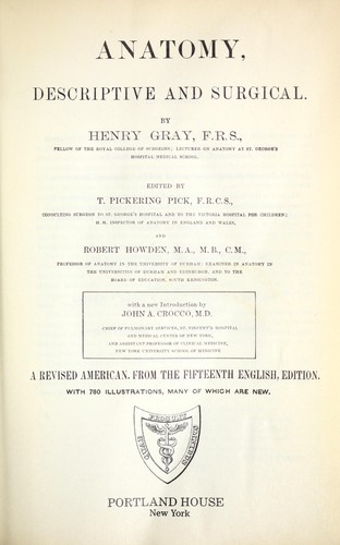 Anatomy, descriptive and surgical