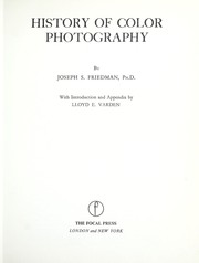 Cover of: History of color photography