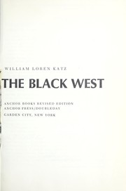 Cover of: The Black West.