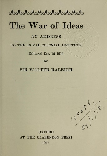 The war of ideas