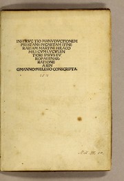 Cover of: Instructio manuductionem prestans in cartam itinerariam Martini Hilacomili. Cum luculentiori ipsius Europae enarratione