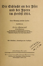 Cover of: Die Schlacht an der Yser und bei Ypern im Herbst 1914: unter Benutzung amtlicher Quellen bearb.