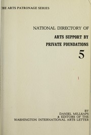 Cover of: National directory of arts support by private foundations, 5