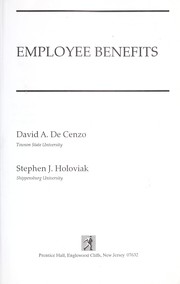 Cover of: Employee benefits