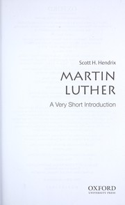 Cover of: Martin Luther: a very short introduction