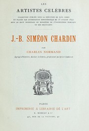 Cover of: J.-B. Siméon Chardin