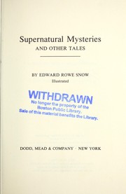 Cover of: Supernatural mysteries and other tales