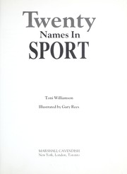 Cover of: Twenty names in sport