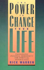 Cover of: The power to change your life