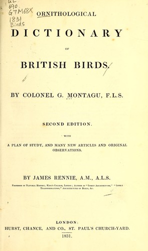 Ornithological dictionary of British birds