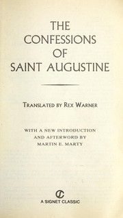 Cover of: The confessions of St. Augustine
