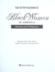 Cover of: Facts on File Encyclopedia of Black Women in America: Dance, Sports, and Visual Arts (Facts on File Encyclopedia of Black Women in America)