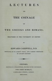 Cover of: Lectures on the coinage of the Greeks and Romans: delivered in the University of Oxford