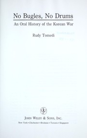 Cover of: No bugles, no drums by Rudy Tomedi