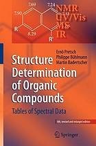 Cover of: Structure determination of organic compounds: tables of spectral data