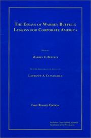 Cover of: The essays of Warren Buffett: lessons for corporate America