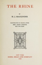 Cover of: The Rhine by Mackinder, Halford John Sir