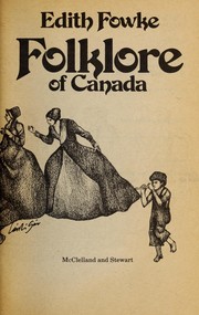 Cover of: Folklore of Canada.