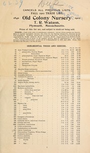 Cover of: Fall 1902 trade list