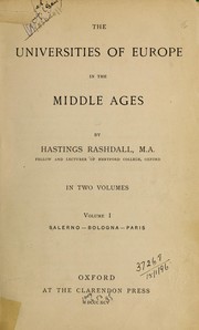 Cover of: The universities of Europe in the middle ages by Hastings Rashdall