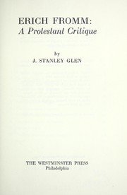 Cover of: Erich Fromm by J. Stanley Glen