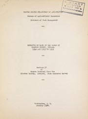 Cover of: Receipts on each of 100 farms in Clinton County, Indiana 1910 and 1913 to 1919: section IV of source material from the Clinton County, Indiana, Farm Business Survey