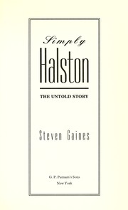 Cover of: Simply Halston: the untold story