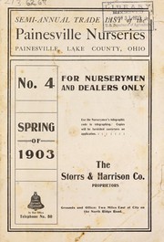 Cover of: Semi-annual trade list of the Painesville Nurseries for nurserymen and dealers only: Spring of 1903