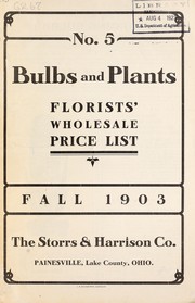 Cover of: Bulbs and plants: florists' wholesale price list fall 1903