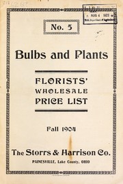 Cover of: Bulbs and plants: florists' wholesale price list fall 1904