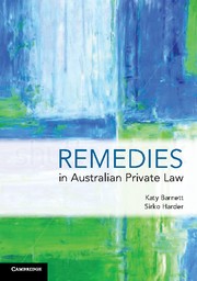 Remedies in Australian Private Law by Katy Barnett, Sirko Harder