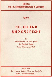 Cover of: Die Jugend und das Recht