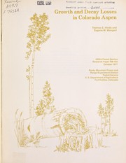 Cover of: Growth and decay losses in Colorado aspen