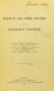Cover of: On railway and other injuries of the nervous system