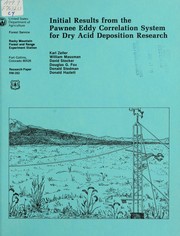 Cover of: Initial results from the Pawnee Eddy Correlation System for dry acid deposition research |
