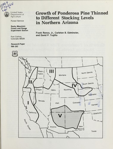 Growth of ponderosa pine thinned to different stocking levels in northern Arizona