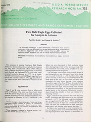 Cover of: First Bald Eagle eggs collected for analysis in Arizona