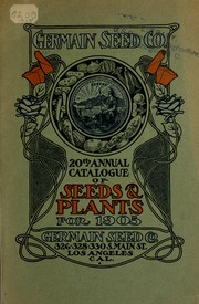 Cover of: 20th annual catalogue of seeds & plants for 1905