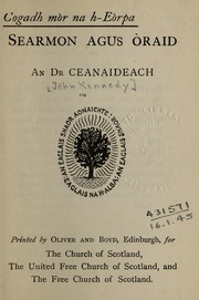 Cover of: Searmon agus òraid an Dr. Ceanaideach.