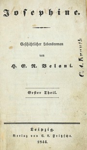 Cover of: Josephine: geschichtlicher Lebensroman