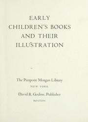 Cover of: Early children's books and their illustration
