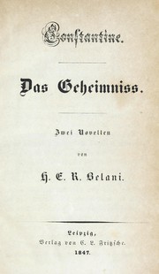 Cover of: Constantin ; das Geheimnis: zwei Novellen