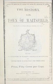 History of the town of Waitsfield by Perrin B. Fisk