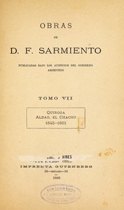 Cover of: Obras de D. F. Sarmiento ...