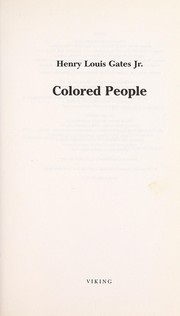 Cover of: Colored people by Henry Louis Gates, Jr.