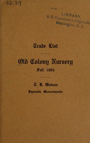 Cover of: Trade list Fall 1904