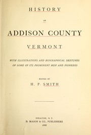 Cover of: History of Addison county Vermont