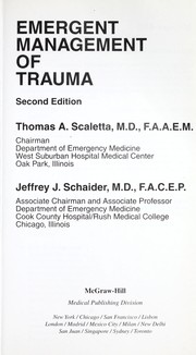 Cover of: Emergent management of trauma